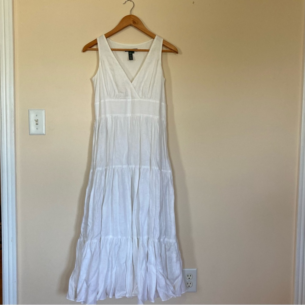 Ralph Lauren Linen Tiered Dress